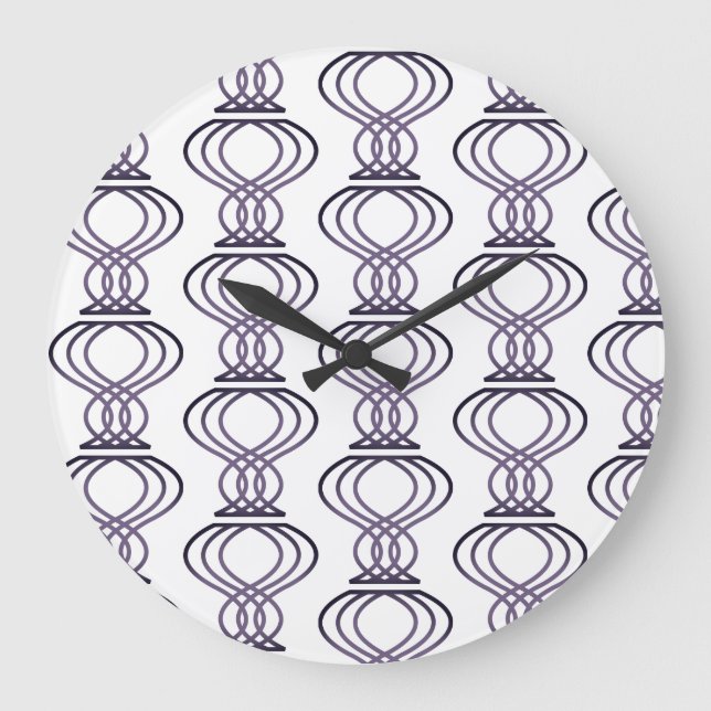 Grande Horloge Ronde Motif final violet brûlé (Recto)