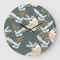 Motif japonais Vintage Crane Birds