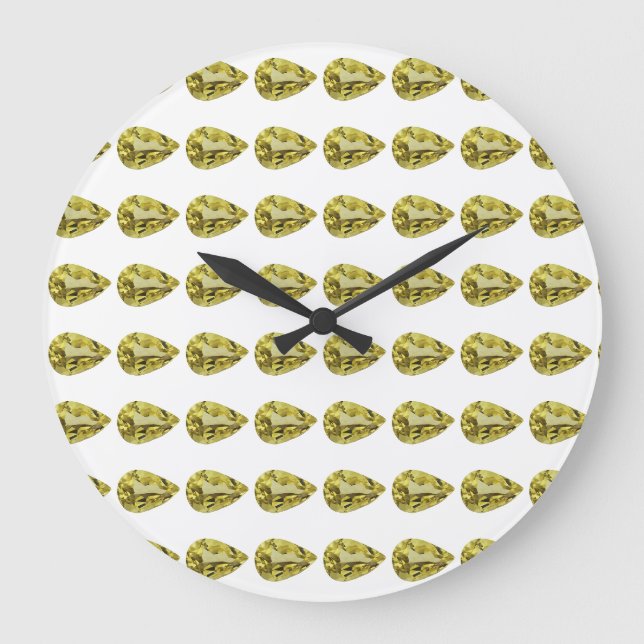 Grande Horloge Ronde Motif jaune (Recto)