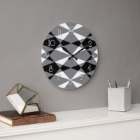 Motif Mosaïque Carrés Triangles Noir Blanc Rétro
