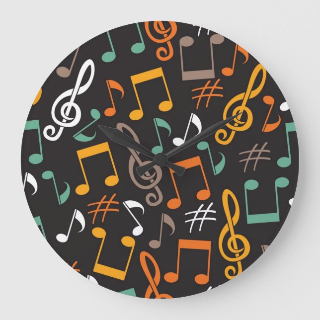 Grande Horloge Ronde Motif musical (Recto)