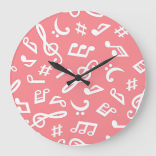 Grande Horloge Ronde Motif musical