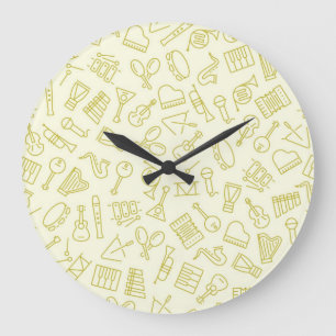 Grande Horloge Ronde Motif musical