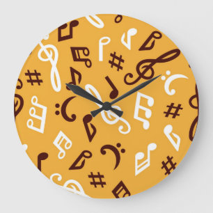 Grande Horloge Ronde Motif musical