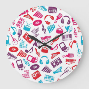 Grande Horloge Ronde Motif musical