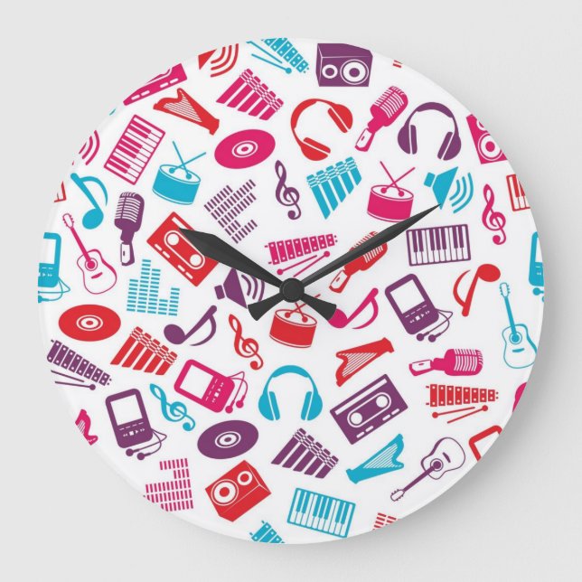 Grande Horloge Ronde Motif musical (Recto)