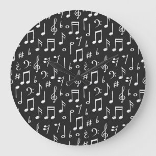 Grande Horloge Ronde Motif musical