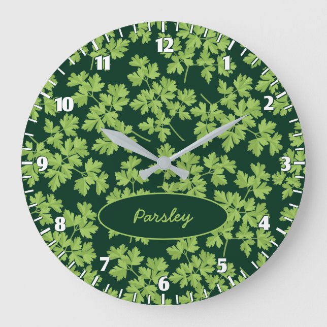 Grande Horloge Ronde Motif Persil (Recto)