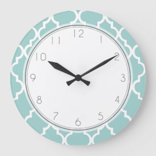 Grande Horloge Ronde Motif Quatrefoil Mint