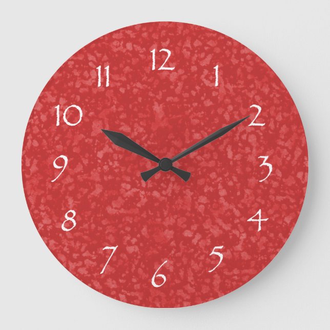 Grande Horloge Ronde Motif rouge de Cayenne (Recto)