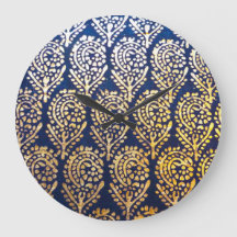 Motif Royal Blue et Gold Tree of Life