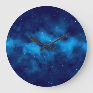 Grande Horloge Ronde Motif spatial