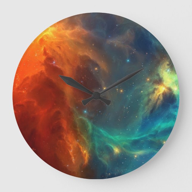 Grande Horloge Ronde Motif spatial (Recto)