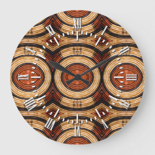 Grande Horloge Ronde Motif tissé de trépied