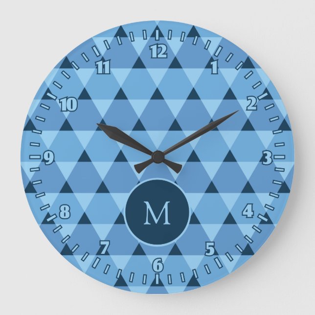 Grande Horloge Ronde Motif triangles (Recto)
