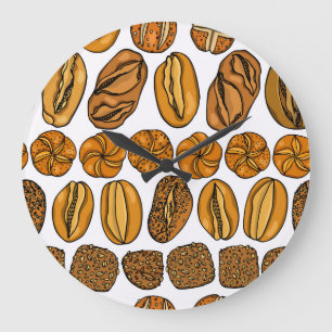 Grande Horloge Ronde Motif Vintage allemand Buns Loafs