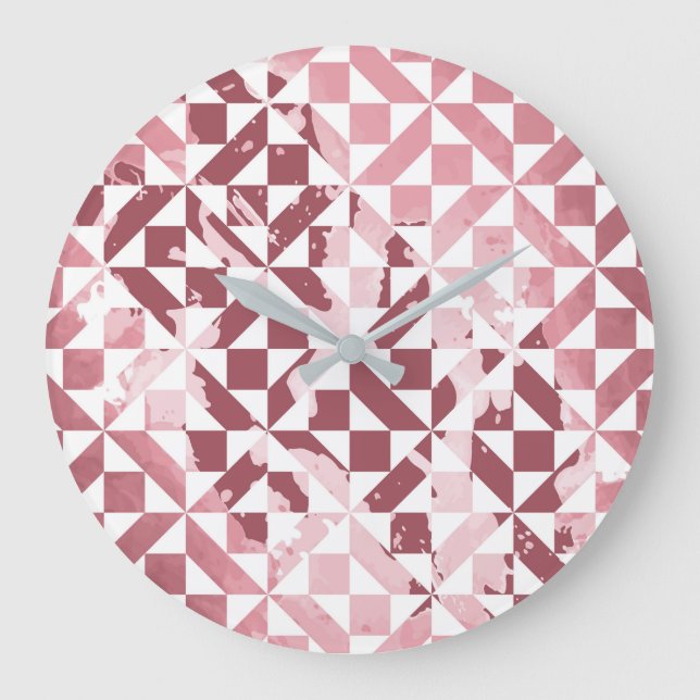 Grande Horloge Ronde Motifs d'aquarelle 2 (Recto)