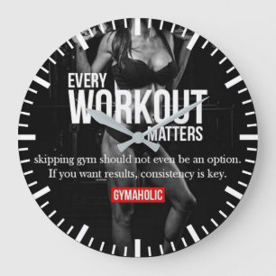 Grande Horloge Ronde Motivation des femmes - Chaque entraînement compte