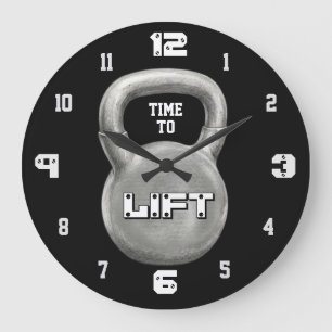 Grande Horloge Ronde Motivation Fitness Minimaliste