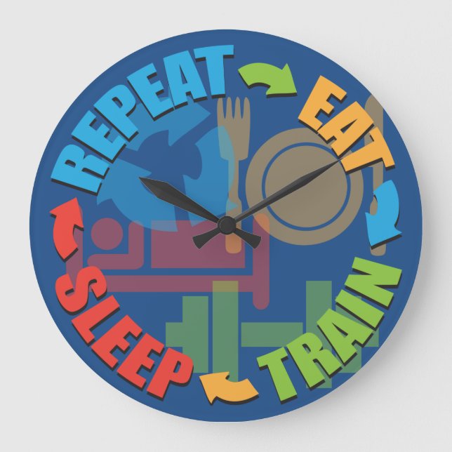Grande Horloge Ronde Motivation gym (Recto)