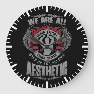 Grande Horloge Ronde Motivation Physique - Esthétique - Pas à pas - Zyz