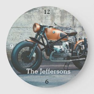 ▷ Horloge vintage pour biker avec moto