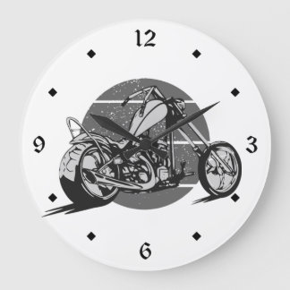 Grande Horloge Ronde Motocyclette Vintage