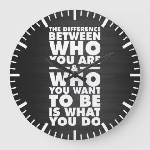Grande Horloge Ronde Mots de motivation