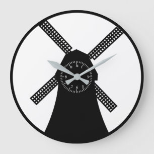 Grande Horloge Ronde Moulin éolien de style ferme
