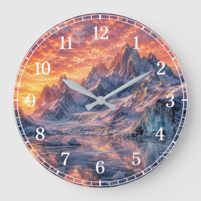 Grande Horloge Ronde Mountain Wall Clock — Nature-Inspired Design (Recto)
