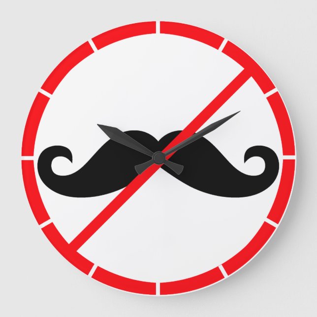Grande Horloge Ronde Moustache interdite ! (Recto)