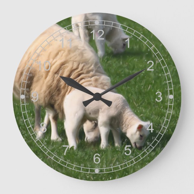 Grande Horloge Ronde Moutons et agneaux (Recto)