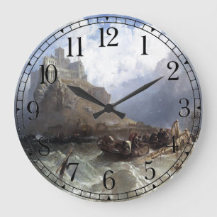 Grande Horloge Ronde Mt Michael Shipwreck Cornouailles Wall Clock