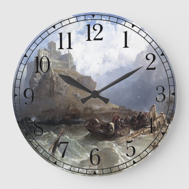 Grande Horloge Ronde Mt Michael Shipwreck Cornouailles Wall Clock (Recto)