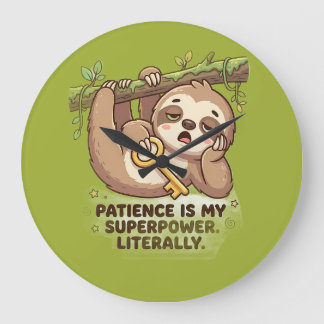 Grande Horloge Ronde Mug Café Le Douce Paresse La Patience Est Mon Supe