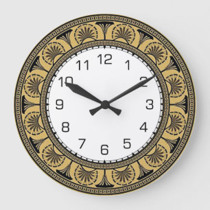 Grande Horloge Ronde Mur Art Déco