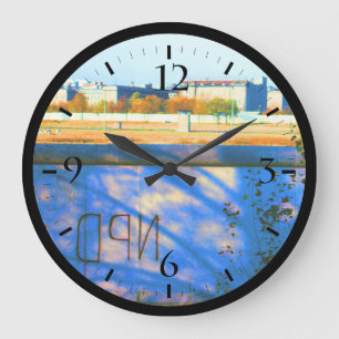 Grande Horloge Ronde Mur de Berlin Allemagne vintage