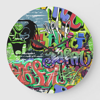 Grande Horloge Ronde Mur de graffitis : Hip hop urbain