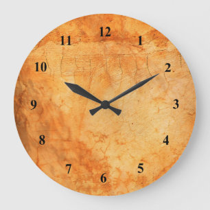 Grande Horloge Ronde Mur en terre cuite de style italien