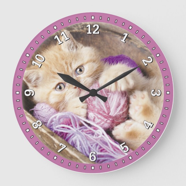 Grande Horloge Ronde Murclock Kitten (Recto)