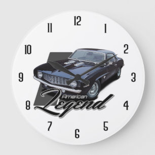 Grande Horloge Ronde Muscle noir de légende