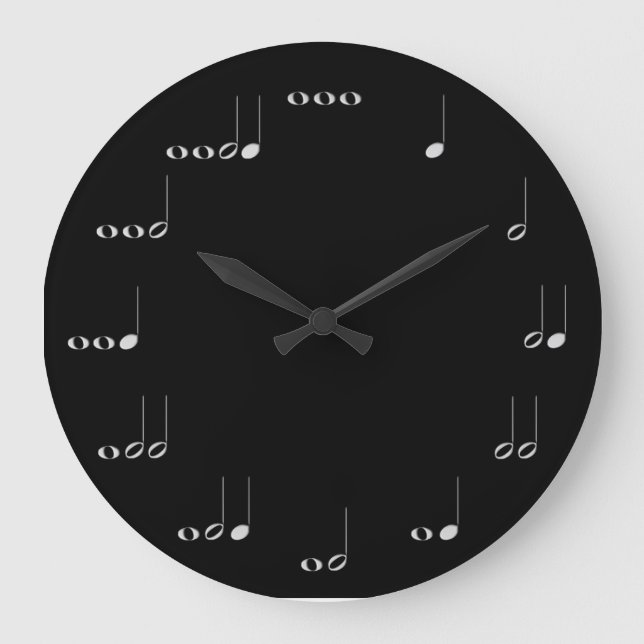 Grande Horloge Ronde Musical notes wall clock (Recto)