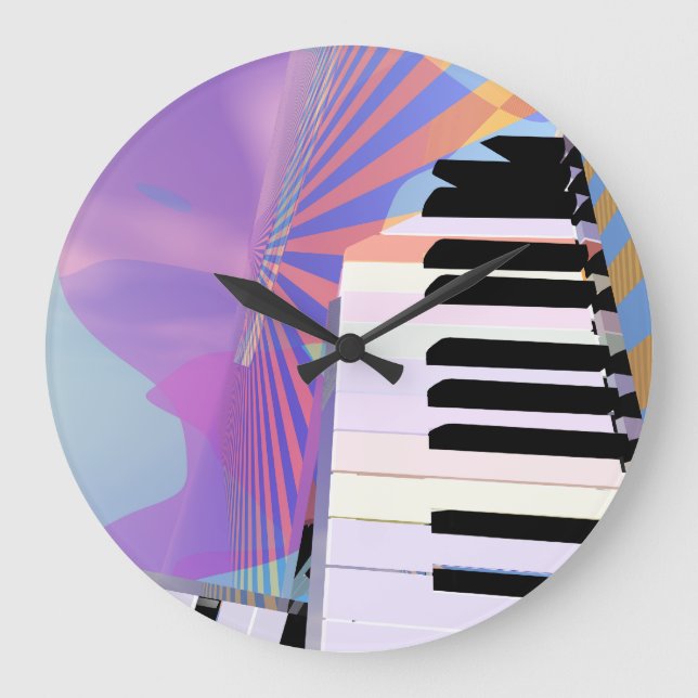 Grande Horloge Ronde Musique de clavier Abstraite (Recto)