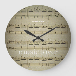 Grande Horloge Ronde Musique Lover Grande muraille