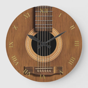 Grande Horloge Ronde Musique naturelle de bois