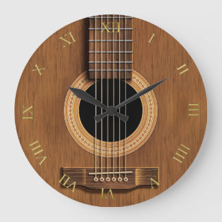 Grande Horloge Ronde Musique naturelle de bois