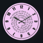 Grande Horloge Ronde My Biological Clock is Ticking Clock<br><div class="desc">Customized My Biological Clock est Ticking Clock makes a great birthday venft for a woman. Add</div>