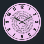 Grande Horloge Ronde My Biological Clock is Ticking Clock<br><div class="desc">Customized My Biological Clock est Ticking Clock makes a great birthday venft for a woman. Add</div>