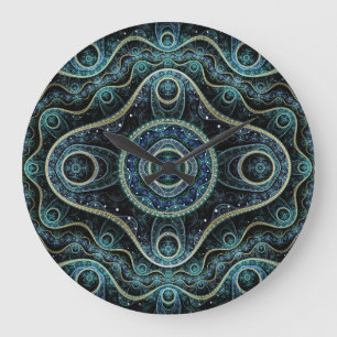 Grande Horloge Ronde Mystique Grand Royal Julian Fractal Mandala Art