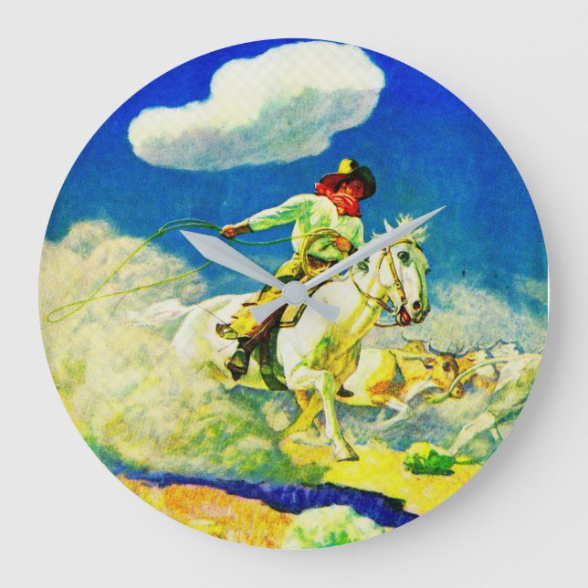 Grande Horloge Ronde N.C. Wyeth cowboy (Recto)
